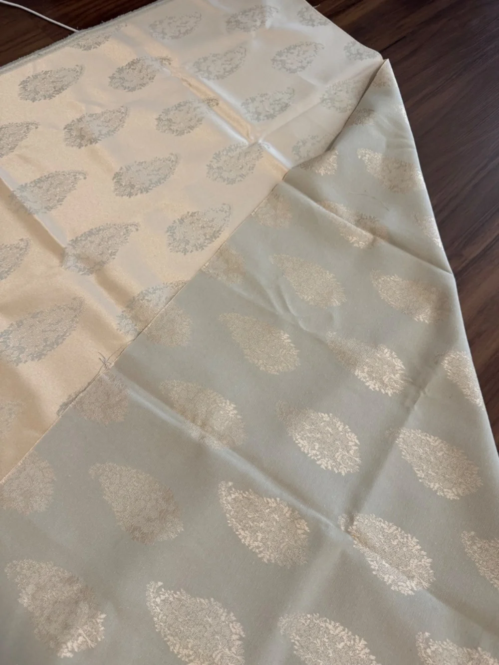 51 x 56 Gold Paisley Fabric
